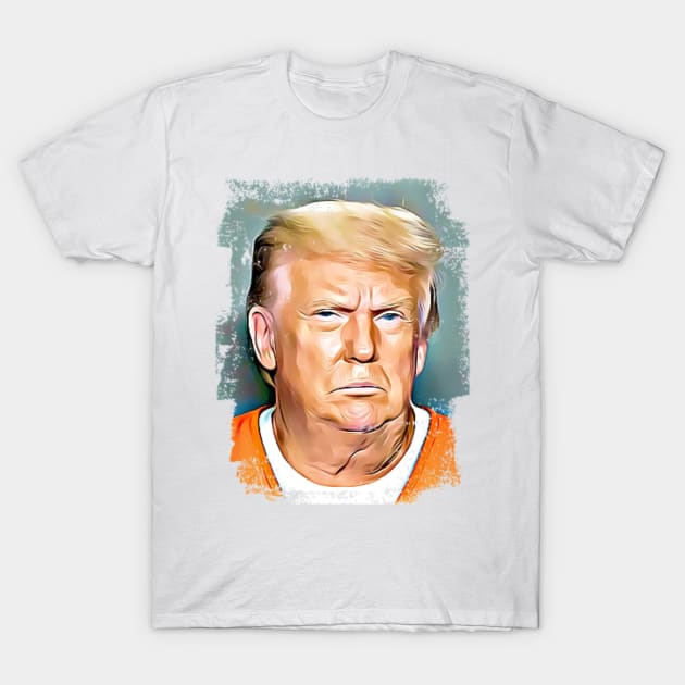 Donald Trump Mug Shot T-Shirt by Little Duck Designs